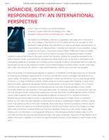Review of Fitz-Gibbon, K.; Walklate, S. (2016) Homicide, gender and responsibility: an international perspective