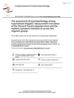 The assessment of psychopathology among traumatized refugees: measurement invariance of the Harvard Trauma Questionnaire and the Hopkins Symptom Checklist-25 across five linguistic groups