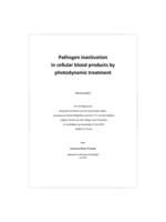 Pathogen inactivation in cellular blood products by photodynamic treatment