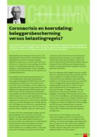 Coronacrisis en koersdaling: beleggersbescherming versus belastingregels?