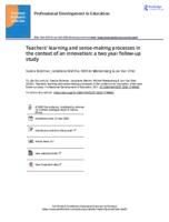 Teachers’ learning and sense-making processes in the context of an innovation: a two year follow-up study