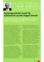 Betalingsuitstel Covid-19: balanceren op het slappe koord?