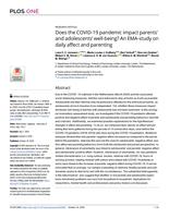 Does the COVID-19 pandemic impact parents’ and adolescents’ well-being? An EMA-study on daily affect and parenting