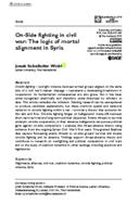 On-side fighting in civil war: the logic of mortal alignment in Syria
