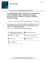 Quantifying the relative contribution of particulate versus dissolved silver to toxicity and uptake kinetics of silver nanowires in lettuce: impact of size and coating