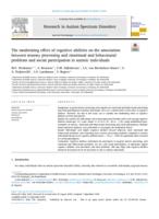 The moderating effect of cognitive abilities on the association between sensory processing and emotional and behavioural problems and social participation in autistic individuals
