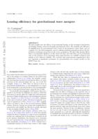 Lensing efficiency for gravitational wave mergers