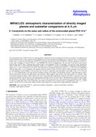 MIRACLES: atmospheric characterization of directly imaged planets and substellar companions at 4-5 μm. II. Constraints on the mass and radius of the enshrouded planet PDS 70 b