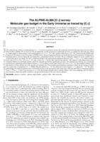 The ALPINE-ALMA [C II] survey. Molecular gas budget in the early Universe as traced by [C II]