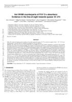 Hot WHIM counterparts of FUV O VI absorbers: evidence in the line-of-sight towards quasar 3C 273