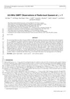 Observations by GMRT at 323 MHz of radio-loud quasars at z > 5