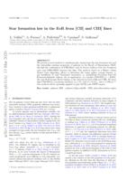 Star formation law in the epoch of reionization from [C II] and C III] lines