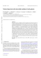 Velocity dispersion in the interstellar medium of early galaxies