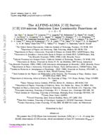 The ALPINE-ALMA [C II] Survey: [C II] 158 m emission line luminosity functions at z~4-6