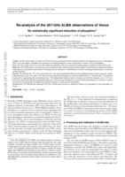 Re-analysis of the 267 GHz ALMA observations of Venus: no statistically significant detection of phosphine