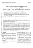 Radio spectral properties and jet duty cycle in the restarted radio galaxy 3C388