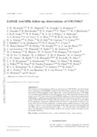 LOFAR 144-MHz follow-up observations of GW170817
