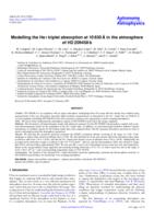 Modelling the He I triplet absorption at 10 830 Å in the atmosphere of HD 209458 b