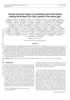 Precise mass and radius of a transiting super-Earth planet orbiting the M dwarf TOI-1235: a planet in the radius gap?