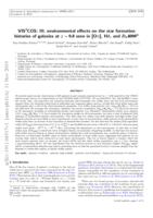 VIS3COS. III. Environmental effects on the star formation histories of galaxies at z~0.8 seen in [O II], H, and D_n4000