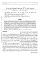 Alignment in the orientation of LOFAR radio sources