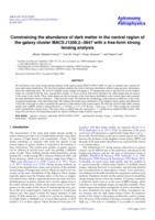 Constraining the abundance of dark matter in the central region of the galaxy cluster MACS J1206.2-0847 with a free-form strong lensing analysis