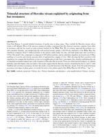 Trimodal structure of Hercules stream explained by originating from bar resonances