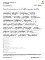 Subjective status and perceived legitimacy across countries