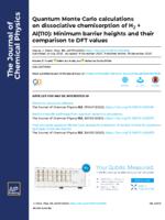 Quantum Monte Carlo calculations on dissociative chemisorption of H-2 + Al(110): minimum barrier heights and their comparison to DFT values