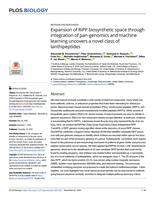 Expansion of RiPP biosynthetic space through integration of pan-genomics and machine learning uncovers a novel class of lanthipeptides