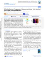 Effective electron temperature measurement using time-resolved anti-stokes photoluminescence