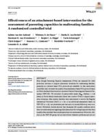 Effectiveness of an attachment-based intervention for the assessment of parenting capacities in maltreating families: a randomized controlled trial