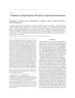 Evolution of reproduction periods in seasonal environments