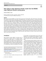 Brain aging in major depressive disorder: results from the ENIGMA major depressive disorder working group