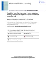 Feasibility and effectiveness of a worry-reduction training using the smartphone: a pilot randomised controlled trial