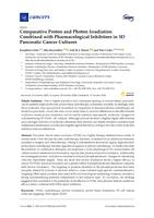 Comparative proton and photon irradiation combined with pharmacological inhibitors in 3D pancreatic cancer cultures