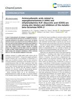 Aminocarboxylic acids related to aspergillomarasmine A (AMA) and ethylenediamine-N,N′-disuccinic acid (EDDS) are strong zinc-binders and inhibitors of the metallo-beta-lactamase NDM-1