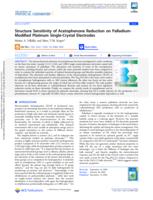 Structure sensitivity of acetophenone reduction on palladium-modified platinum single-crystal electrodes