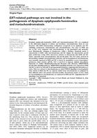 EXT-related pathways are not involved in the pathogenesis of dysplasia epiphysealis hemimelica and metachondromatosis