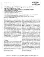 A detailed analysis of the high energy gamma-ray emission from the Crab pulsar and nebula