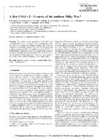 A first CO(J = 2 - 1) survey of the southern Milky Way