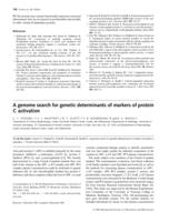 A genome search for genetic determinants of markers of protein C activation