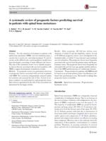 A systematic review of prognostic factors predicting survival in patients with spinal bone metastases