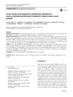 Acute toxicity of intraoperative radiotherapy and external beam-accelerated partial breast irradiation in elderly breast cancer patients