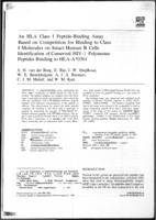 An HLA Class I Peptide-Binding Assay Based on Competition for Binding to Class I Molecules on Intact Human B Cells Identification of Conserved HIV-1 Polymerase Peptides Binding to HLA-A*0301