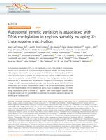 Autosomal genetic variation is associated with DNA methylation in regions variably escaping X-chromosome inactivation