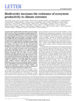 Biodiversity increases the resistance of ecosystem productivity to climate extremes