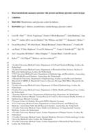 Blood Metabolomic Measures Associate With Present and Future Glycemic Control in Type 2 Diabetes