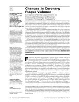 Changes in Coronary Plaque Volume: Comparison of Serial Measurements on Intravascular Ultrasound and Coronary Computed Tomographic Angiography