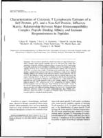 Characterization of Cytotoxic T Lymphocyte Epitopes of a Self-Protein, p53, and a Non-Self-Protein, Influenza Matrix: Relationship between Major Hhistocomptability Complex Peptide Binding Affinity and Immune Responsiveness to Peptides